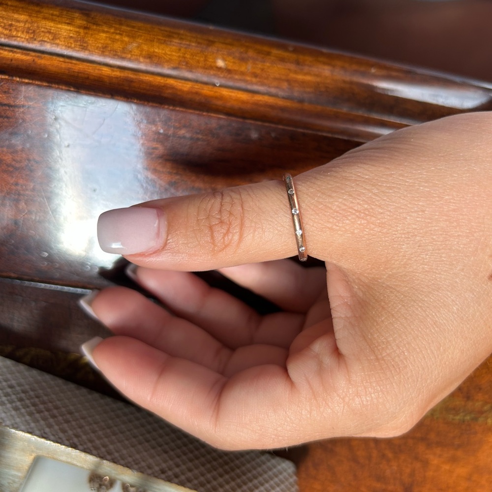 Pandora Rose Gold Ring with Stones